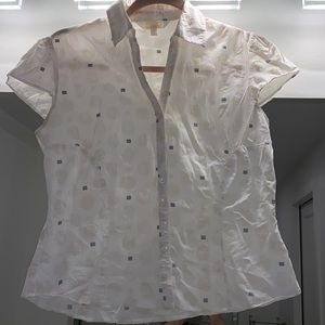 Button Blouse with Polkadot Pattern